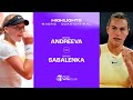 Mirra Andreeva vs. Aryna Sabalenka | 2024 Madrid Quarterfinal | WTA Match Highlights