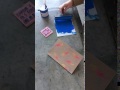 Inking Hand Lettered Rubber Stamp