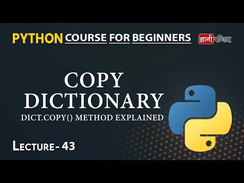 Python Dictionary Copy Lecture 43 Python For Beginners