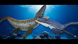 Mattel Jurassic World Rebirth Super Colossal Mosasaurus vs Dominion Mosasaurus Comparison