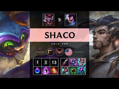 Shaco Top vs Yasuo - NA Grandmaster Patch 25.17