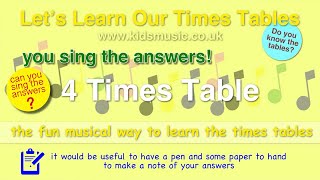 Kidzone - Do You Know The Four Times Table?