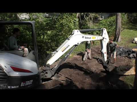 Series of Waterfalls on Florida Hillside Construction