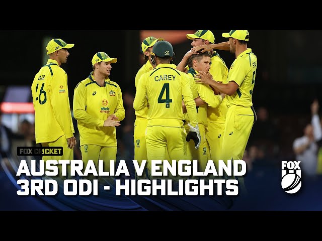 Australia vs England 3rd ODI Match Highlights | 22/11/22 | Fox Cricket