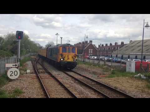 GBRf class 73962 and 73961 passes through Rye