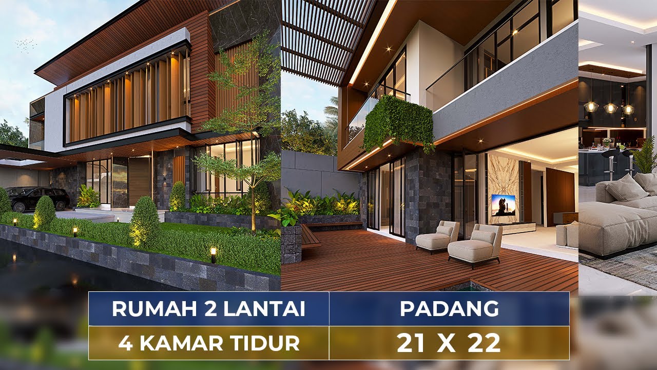 Video 3D Desain Rumah Modern 2 Lantai Ibu JFN 1438 - Padang