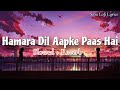Hamara Dil Aapke Paas Hai Slowed Reverb Lofi Song Alka Yagnik Udit Narayan Sam Lofi Lyrics