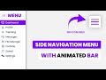 Sidebar Navigation Menu With Animated Toggle Bar Using HTML And CSS CSS Side Navbar Menu