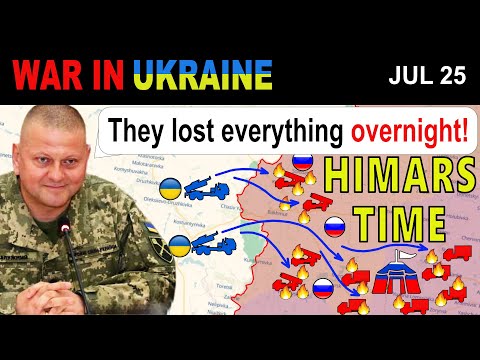 25 Jul: UNLEASH THE KRAKEN: Major Russian Base SET ABLAZE by HIMARS and Partisans from Chasiv Yar