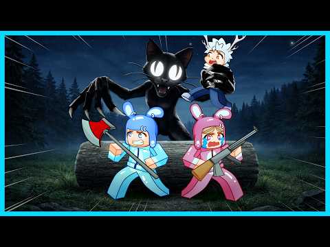 MIPAN & ZUZUZU BERTAHAN HIDUP 99 HARI DI HUTAN DARI KUCING GARONG HITAM DI ROBLOX!