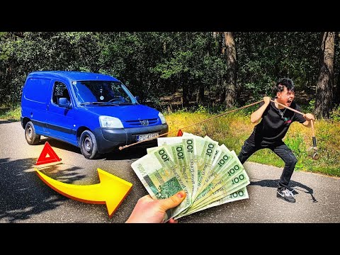 PRZECIĄGANIE SAMOCHODU za PIENIĄDZE!