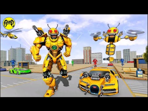 Bee Robot Car Transformation Game: Multi Robot Transformation - Android Gameplay FHD