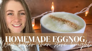 The BEST eggnog I’ve ever had! Simple, easy, & healthy eggnog recipe