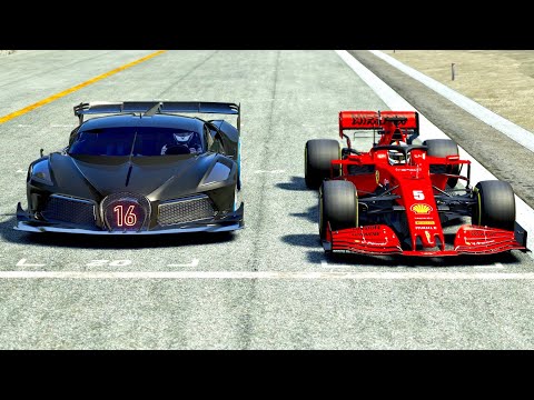 Bugatti Black Devil VGT vs Ferrari F1 2020 - Drag Race 2 KM