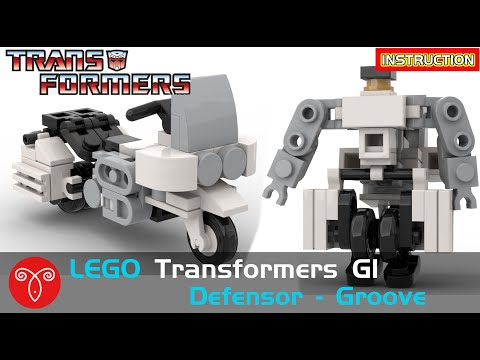 Lego Transformers MOC G1 Defensor/Protectobots Groove Mini Motorcycle Mecha How to Tutorial