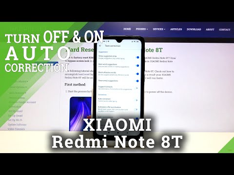 How to Enter Text Correction Options on XIAOMI Redmi Note 8T - Input Features