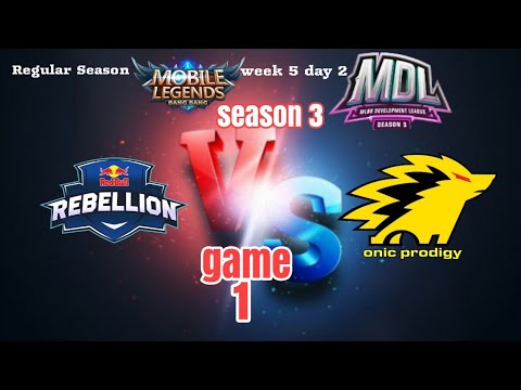 REDBULL REBELLION vs ONIC PRODIGY | MDL INDONESIA SEASON 3 - Regular Season - Week 5 Day 3 Game 1