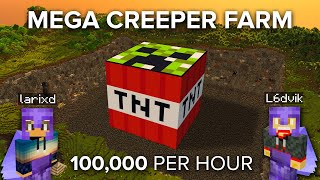 We Built the Biggest Creeper Farm in Minecraft Survival