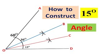 How to draw 15 degree angle 📐