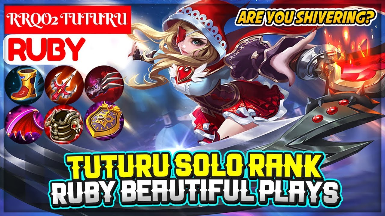 <h1 class=title>Tuturu Solo Rank, Ruby Beautiful Plays [ RRQO2 TUTURU Ruby ] Mobile Legends</h1>