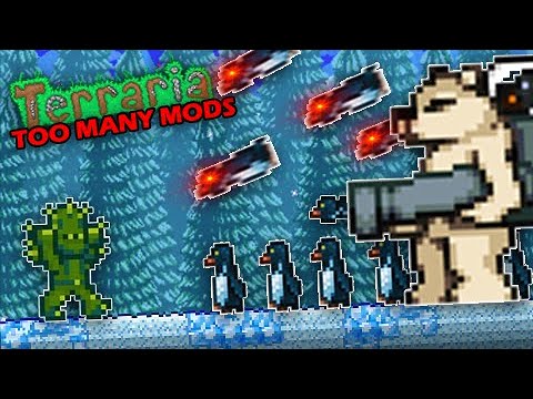 i added TOO MANY MODS to Terraria