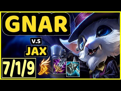 SCARFACE (GNAR) vs JAX - 7/1/9 KDA TOP CHALLENGER GAMEPLAY - EUW