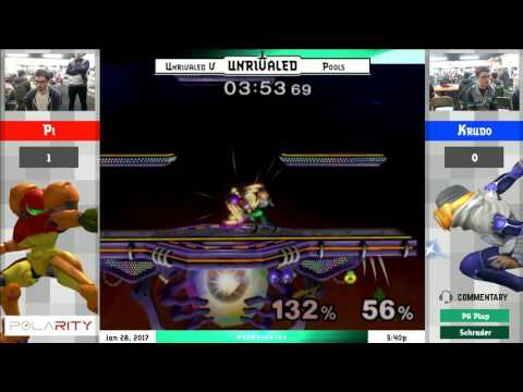 Unrivaled 5 Melee - Krudo (Sheik) vs Pi (Samus) - Pools