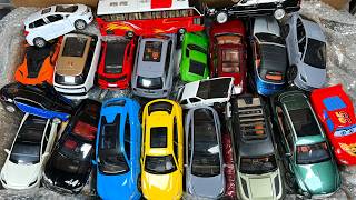 Box Full of Diecast Cars, Lamborghini, Tesla, Toyota, Audi, Range Rover, Rolls Royce, Bus, Honda