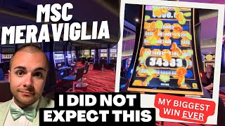 BIG WIN AT THE CASINO || MSC MERAVIGLIA || H&B TRAVELS