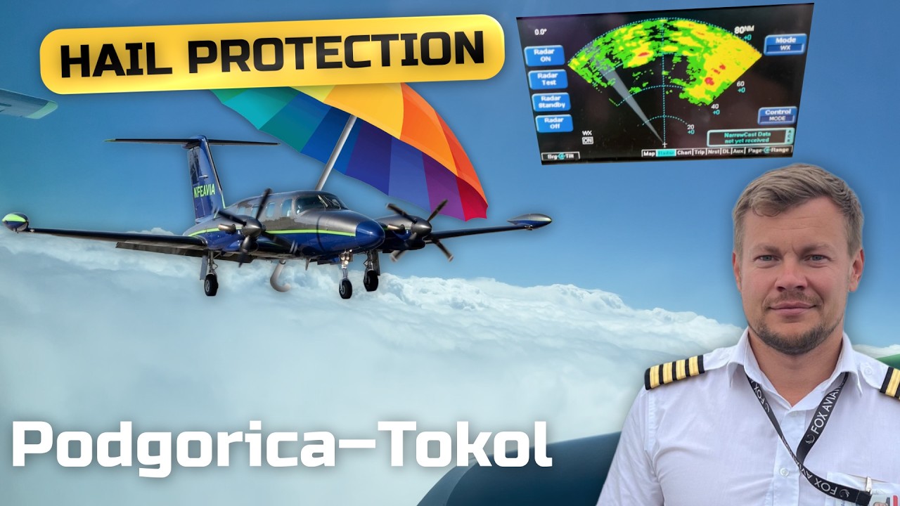 AVOIDING HAILSTORM IN A PIPER CHEYENNE 400 (IV)!