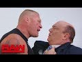 Brock Lesnar Reminds Paul Heyman That They Are Not Friends Raw July 30 2018