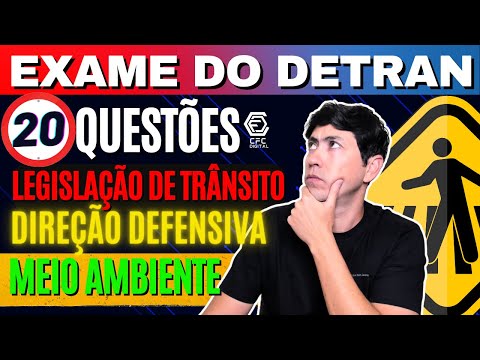 PROVA DO DETRAN 2024 - LEGISLAÇÃO, DIREÇÃO DEFENSIVA, MEIO AMBIENTE E PS 2024  #simuladodetran2024