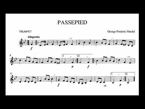 PASSEPIED w/ recorded trumpet - Bb instruments: Trumpet, Tenor Saxophone, Clarinet