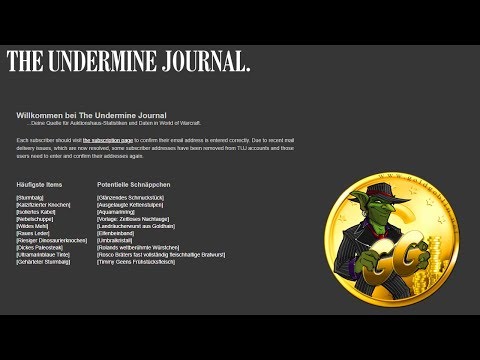 World of Warcraft Gold verdienen mit dem Undermine Journal