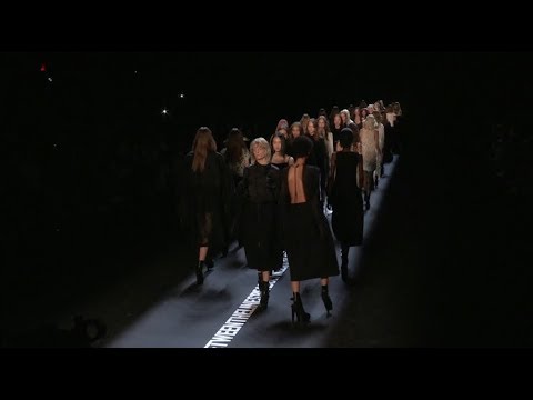Models on the runway for the Vera Wang Ready to Wear Fashion Show in New York City