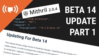 Flarum live coding - Updating extensions for beta 14