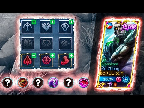 TOP 1 GLOBAL YU ZHONG BEST BUILD AND EMBLEM REVEAL