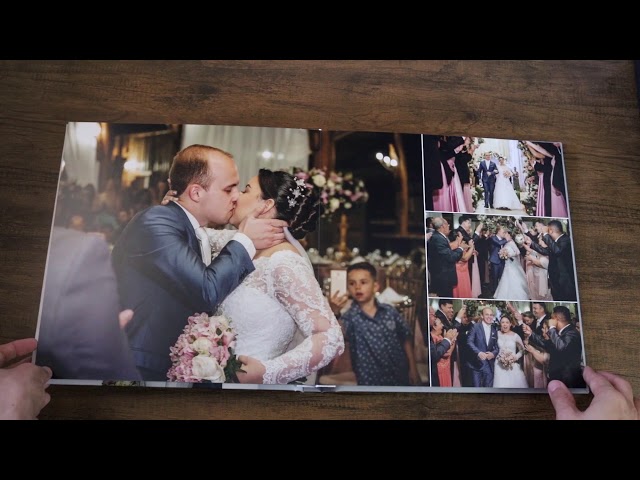Álbum composite 30x30cm (30x60) Casamento Pamela e Wellington