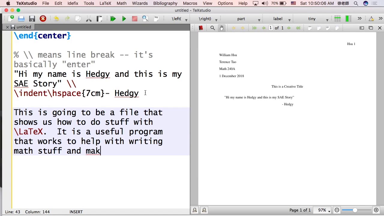 LaTeX Tutorial 3: Setting Up a Basic Document