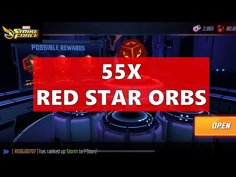 55x Red Star Orbs - Marvel Strike Force