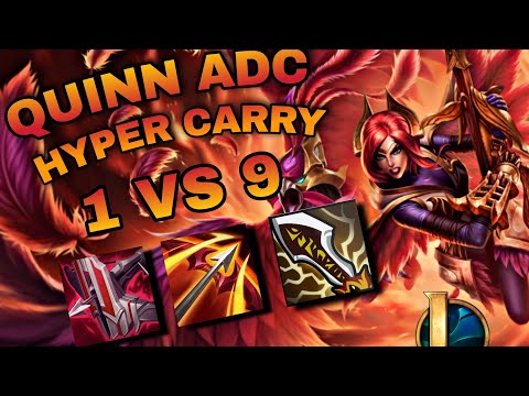 *QUINN ADC HYPER CARRY* 1 VS 9 LEAGUE OF LEGENDS (KAICER64)