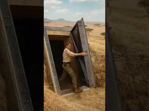 Vault door holds as leopards attack, family safe inside.