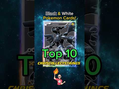 Top 10 Pokémon BLACK & WHITE cards ⬛️⬜️ #shorts #top10 #pokemonblackandwhite
