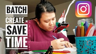 How I Batch Create Lettering Posts for Instagram