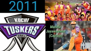 KOCHI TUSKERS KERALA (KTK) | IPL 2011  | Team Squad | All About Cricket Only | ktk | ipl |