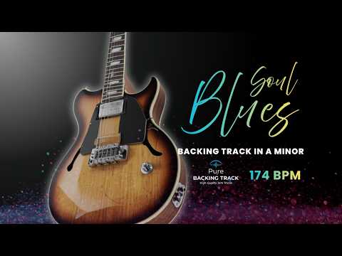 🎸Deep Soul Blues Guitar Backing Track in A Minor | 174 BPM🎸