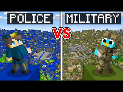 POLICE vs MILITARY: Survival Battle in Minecraft
