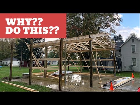 Would you Build a Pole Barn Garage on Existing Concrete?? (24x24)