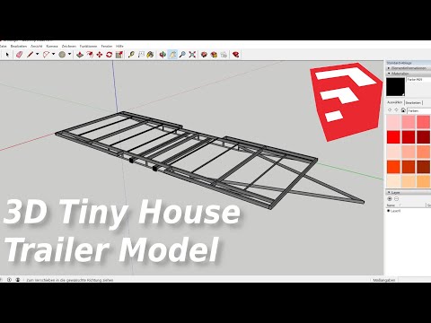 Mein TinyHouse 🏘️ Anhänger als Sketchup Vorlage für dich zum nachbauen.
