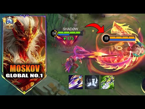 WTF DAMAGE!! BEST 1 HIT BUILD MOSKOV 2025 (recommended build and emblem)- MLBB!!